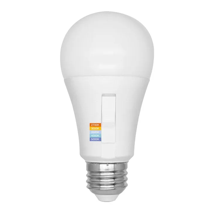 10PK A Bulb Series: 5-CCT LED, A19 60W Equivalent, 9W, 120V — Warehouse Lighting LED Temporary & Work Lights 60.0W 2700K