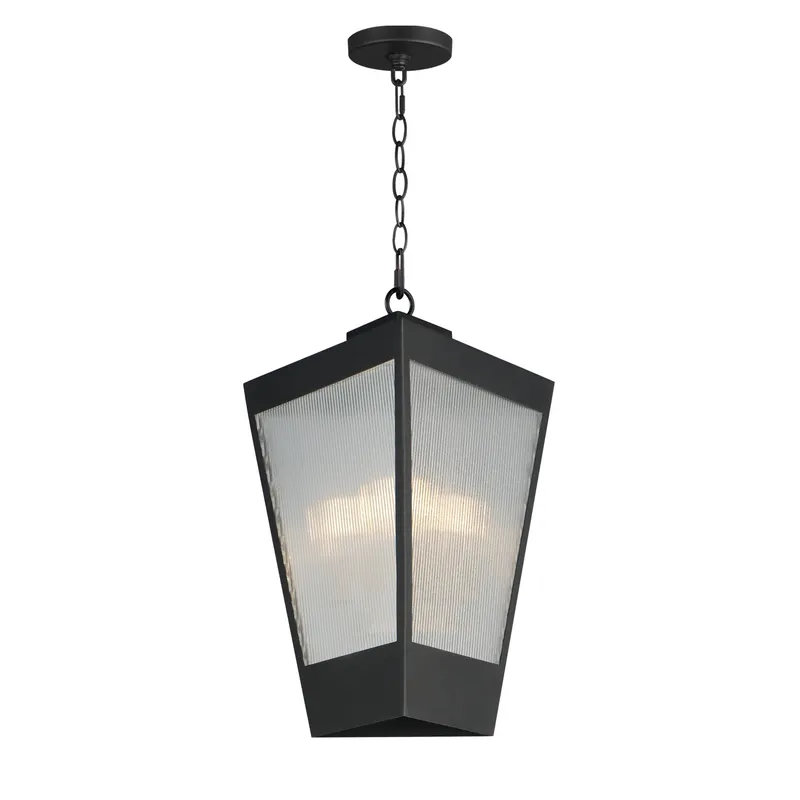 Triform 14" LED Outdoor Pendant, Black / Antique Brass — Warehouse Lighting LED Landscape Lights 200.0W 