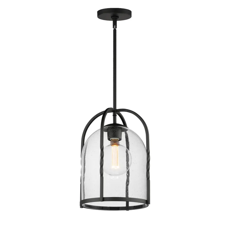 Foundry 1-Light Pendant, Black — Warehouse Lighting LED Landscape Lights 60.0W 