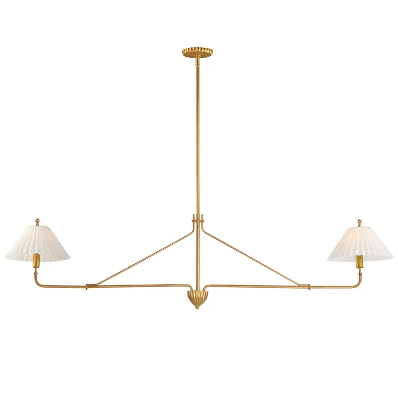 Kismet 2-Light Pendant, Gold Leaf — Warehouse Lighting LED Landscape Lights 150.0W 