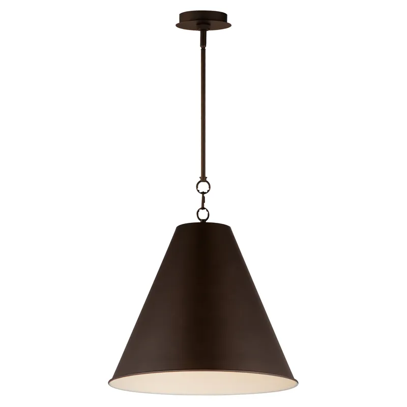 Veritas 18" 1-Light Pendant, Chestnut Bronze, Heritage, or Satin Nickel — Warehouse Lighting LED Landscape Lights 60.0W 