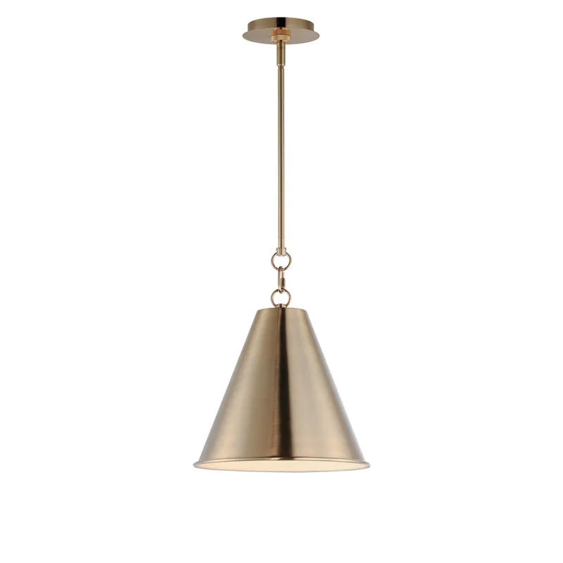Veritas 12" 1-Light Pendant, Heritage or Satin Nickel — Warehouse Lighting LED Landscape Lights 60.0W 