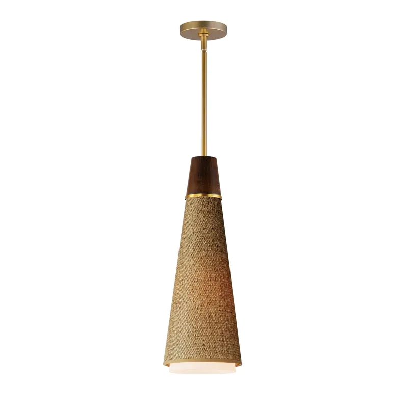 Sumatra 1-Light Pendant, Natural Aged Brass — Warehouse Lighting LED Landscape Lights 60.0W 