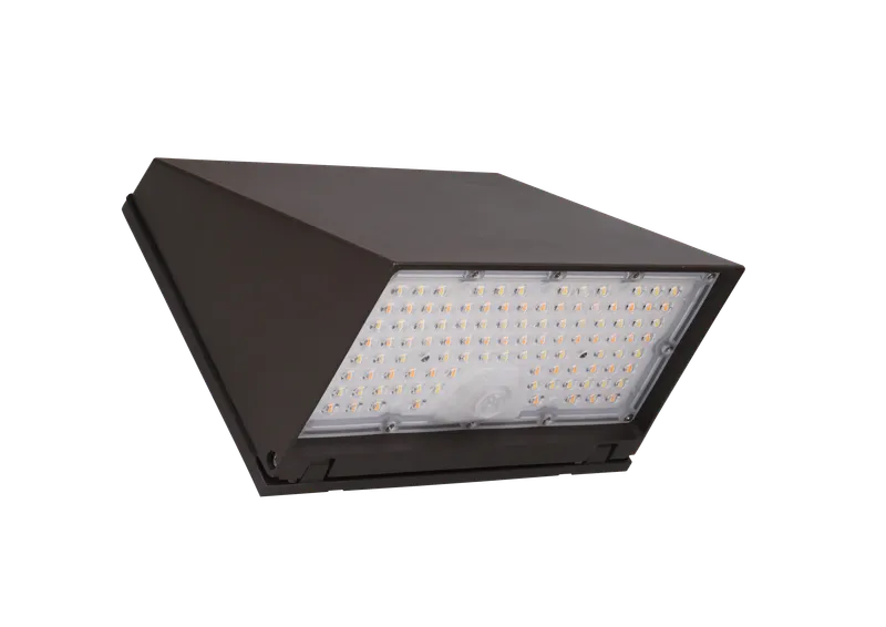 LED Traditional Cutoff Wall Pack, 11,120 Lumen Max, Wattage and CCT Selectable, Integrated Photocell, 120-277V — Warehouse Lighting LED Wall Lights 80.0W 3000K
