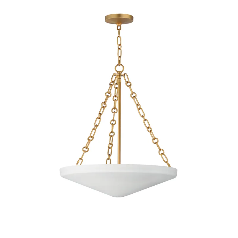 Artemis 4-Light Pendant, Natural Aged Brass — Warehouse Lighting LED Landscape Lights 250.0W 