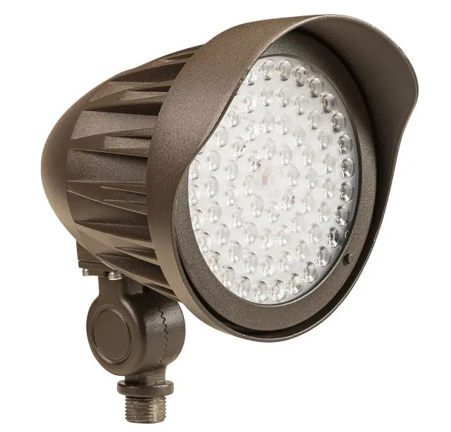 LED Bullet Flood Light, 25W, 3292 Lumen Max, Wattage and CCT Selectable, Integrated Photocell, Knuckle Mount, 120-277V, Bronze or White — Warehouse Lighting LED Flood Lights 25.0W 3000K