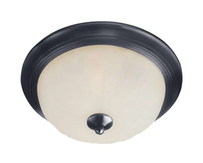 Essentials 2-Light Flush Mount Ceiling Light, Black Finish — Warehouse Lighting LED Post Top Lights 150.0W 