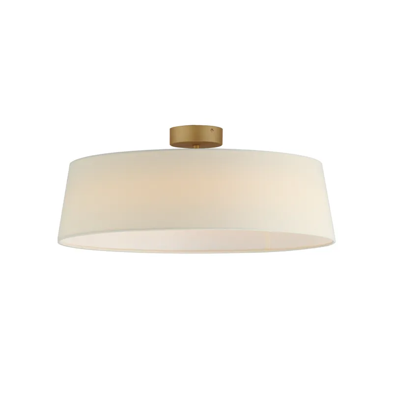 Paramount 21" LED Flush Mount Ceiling Light, Natural Aged Brass — Warehouse Lighting LED Post Top Lights 40.0W 3000K