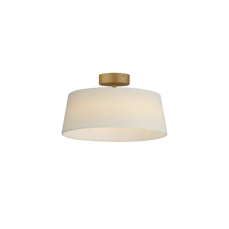 Paramount 16" LED Flush Mount Ceiling Light, Natural Aged Brass — Warehouse Lighting LED Post Top Lights 20.0W 3000K