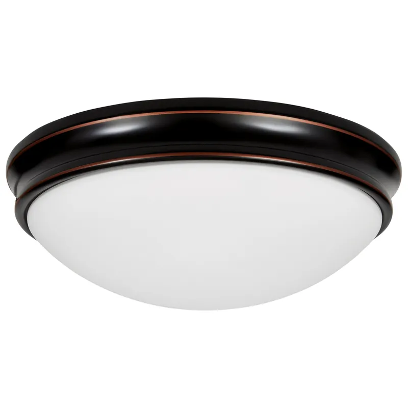 LED Flush Mount Ceiling Light, 120W, 120V, Oil Rubbed Bronze Finish, Atom Collection — Warehouse Lighting LED Post Top Lights 120.0W 