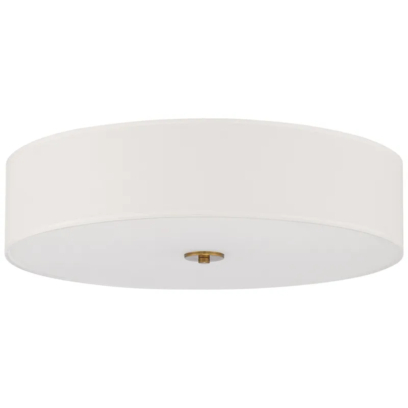 LED Flush Mount Ceiling Light, 34W, 120V, Antique Brushed Brass Finish, Mid Town Collection — Warehouse Lighting LED Post Top Lights 34.0W 3000K