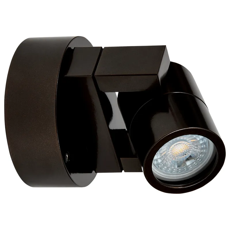 Outdoor Adjustable LED Spotlight 5W, 120V, Bronze Finish, KO Collection — Warehouse Lighting LED Wall Lights 5.0W 3000K