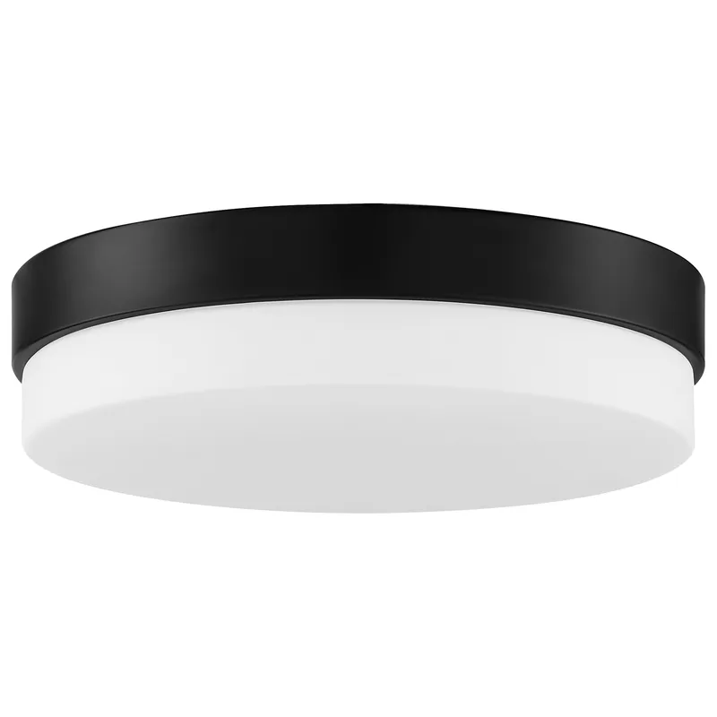 LED Flush Mount Ceiling Light, 30W, 120V, Matte Black Finish, Roma Collection — Warehouse Lighting LED Post Top Lights 30.0W 3000K