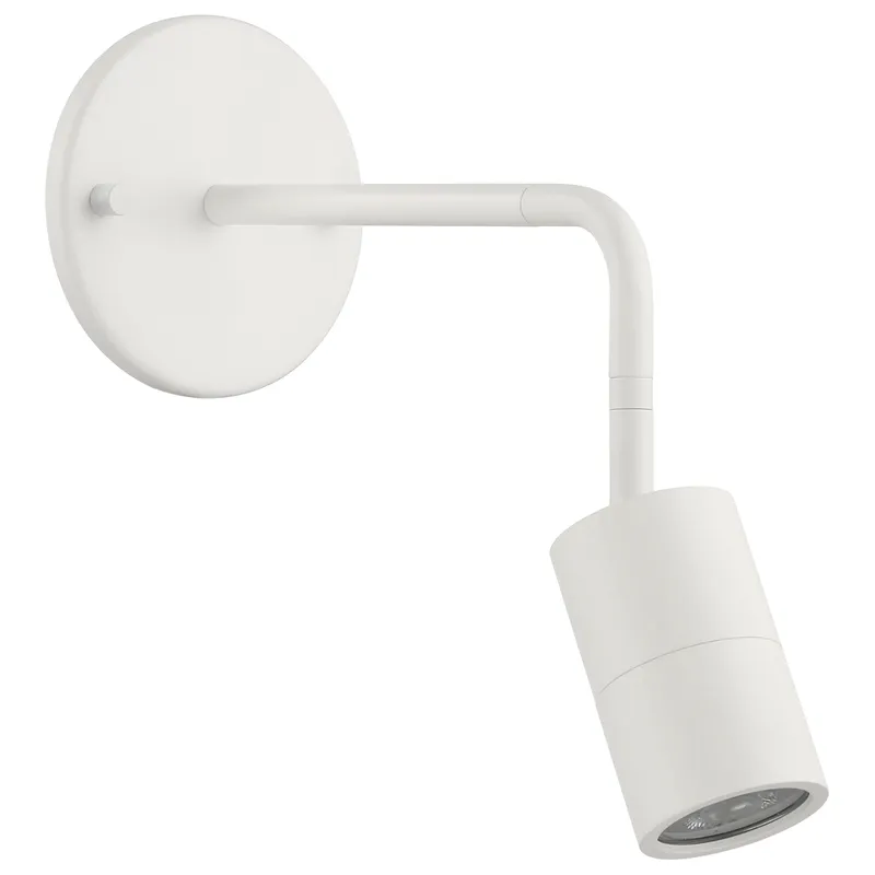 1 Light LED Wall Or Ceiling Spotlight, 500 Lumens, 6W, 3000K, 120V, Matte White Finish,Cafe Dual Mount Collection — Warehouse Lighting LED Wall Lights 6.0W 3000K