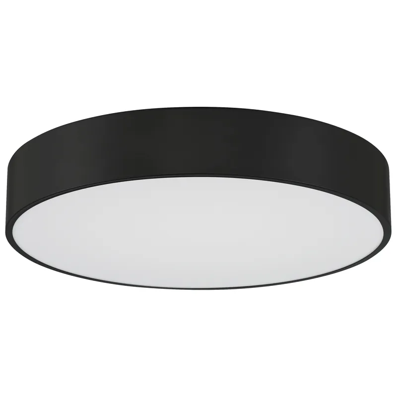 3CCT LED Flush Mount Ceiling Light, 2400 Lumens, 24W, 120V, Black Finish, Como Collection — Warehouse Lighting LED Post Top Lights 24.0W 3000K