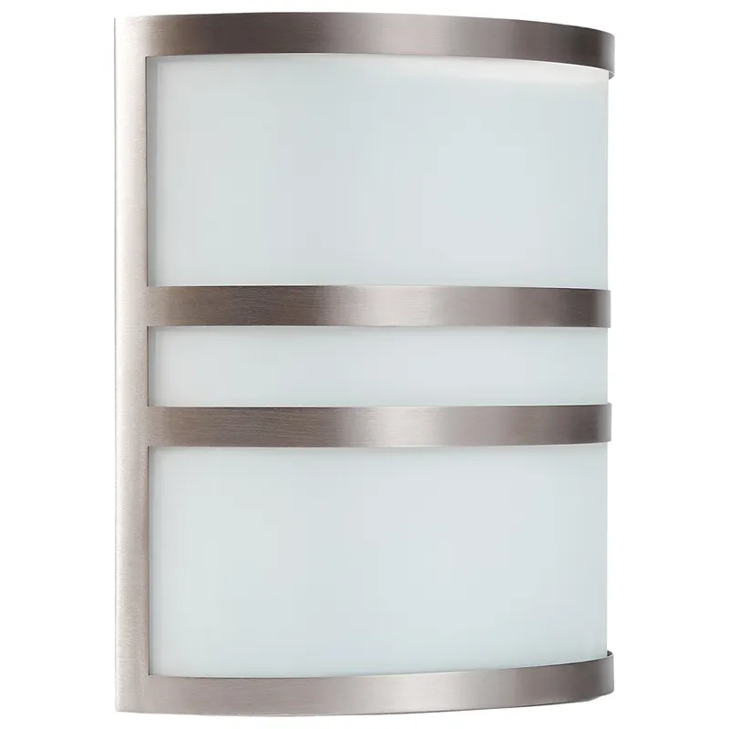 1 Light Wall Sconce, 120W, Brushed Steel, 120V — Warehouse Lighting LED Wall Lights 120.0W 