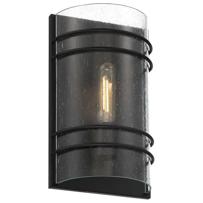 1 Light LED Outdoor Wall Sconce, 300 Lumens, 4W, 2700K, 120V, Matte Black Finish, Cassi Collection — Warehouse Lighting LED Wall Lights 4.0W 2700K