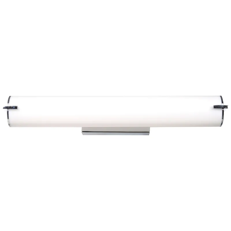 LED Vanity Light, 1500 Lumens, 25W, 3000K, 120V, Brushed Steel, Tube Collection — Warehouse Lighting LED Wall Lights 25.0W 3000K