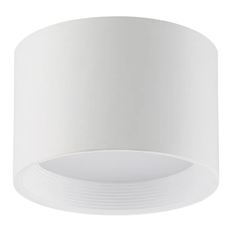 LED Flush Mount Ceiling Light, 2400 Lumens, 30W, 3000K, 120V,White, Reel Collection — Warehouse Lighting LED Post Top Lights 30.0W 3000K