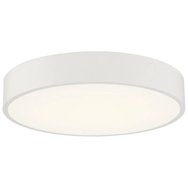 LED Flush Mount Ceiling Light, 4000 Lumens, 40W, 3000K, 120V, White, Como Collection — Warehouse Lighting LED Post Top Lights 40.0W 3000K