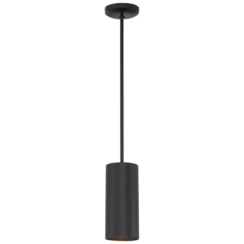 10.5" LED Cylinder Pendant Light, 800 Lumens, 10W, 3000K, 120V, Matte Black, Pilson Collection — Warehouse Lighting LED Landscape Lights 10.0W 3000K