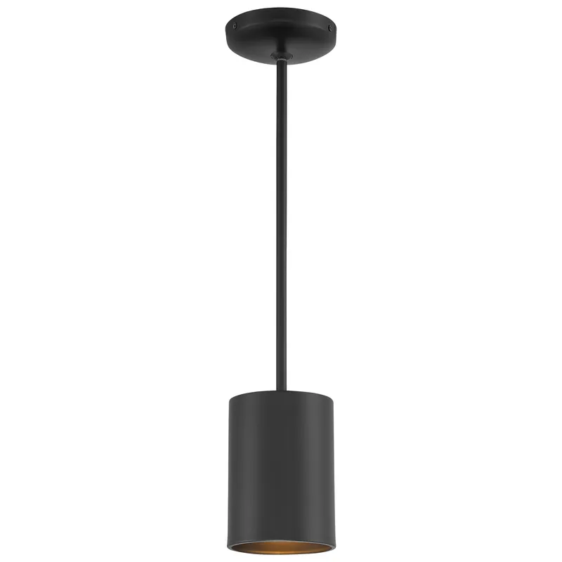 LED Pendant Cylinder Light, 60W, 120V, Matte Black, Pilson Collection — Warehouse Lighting LED Landscape Lights 60.0W 