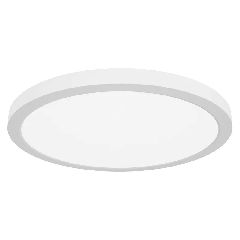 16" LED Flush Mount Ceiling Light, 3300 Lumens, 60W, 120V, White, Mod PLUS Collection — Warehouse Lighting LED Post Top Lights 60.0W 3000K