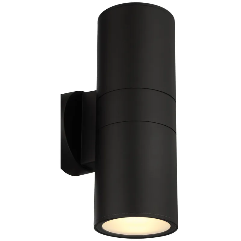 Bi-Directional Outdoor LED Wall Sconce, 1600 Lumens, 20W, 3000K, 120V, Black, Matira Dual Collection — Warehouse Lighting LED Wall Lights 20.0W 3000K