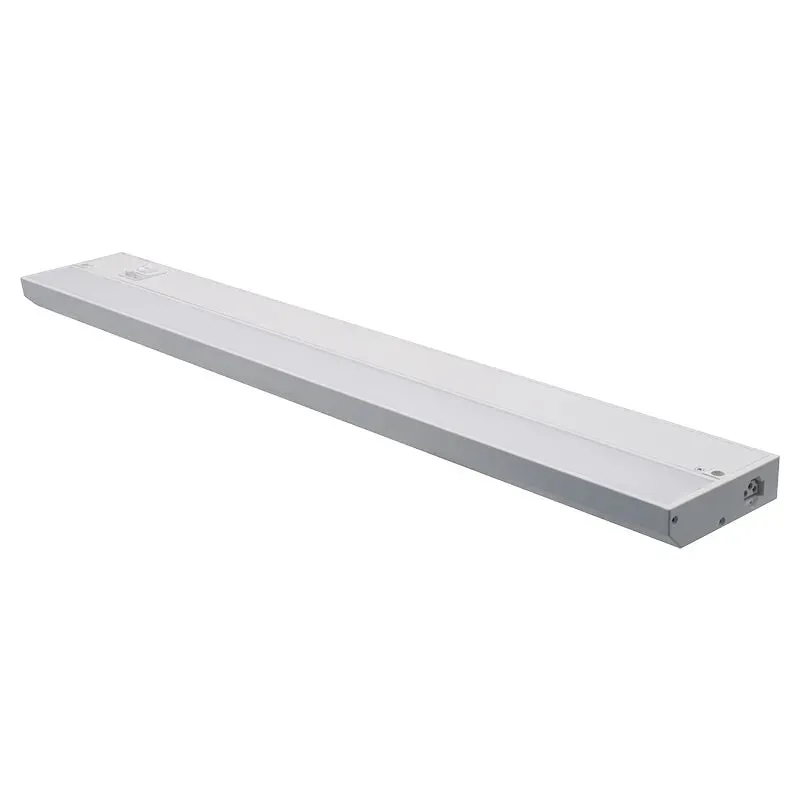 24in Builder Series Under Cabinet Light, 12W, CCT Selectable, Hardwire, 120V, White — Warehouse Lighting LED Linear Lights 12.0W 2700K