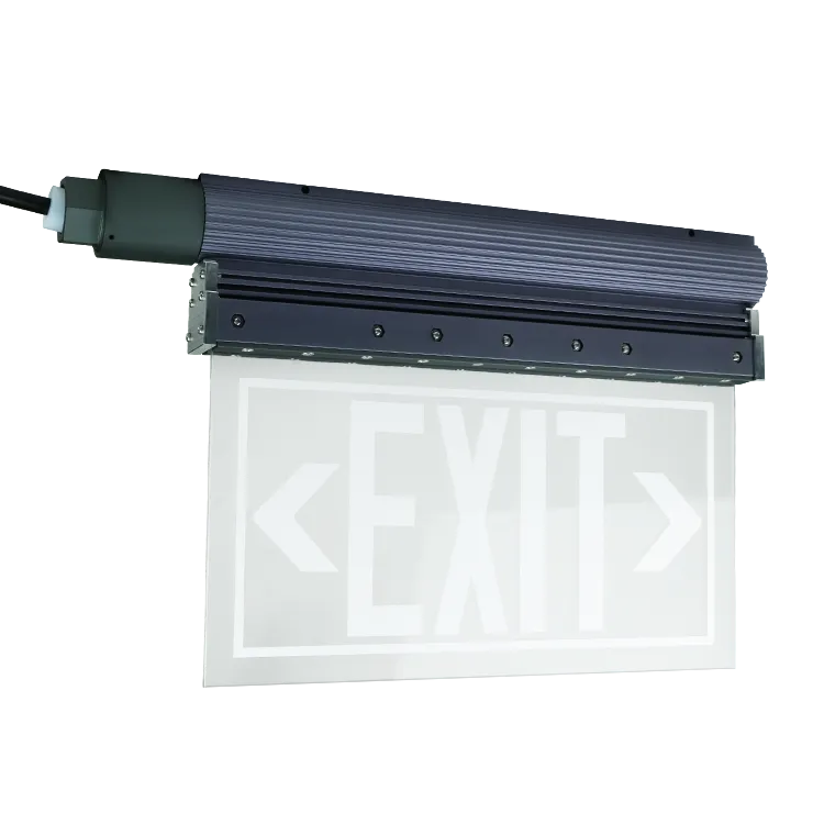 Explosion Proof Edge Lit LED Exit Sign, Class 1 Division 2, 5W, Green or Red Light, 100-277V — Warehouse Lighting LED Area Lights 5.0W 