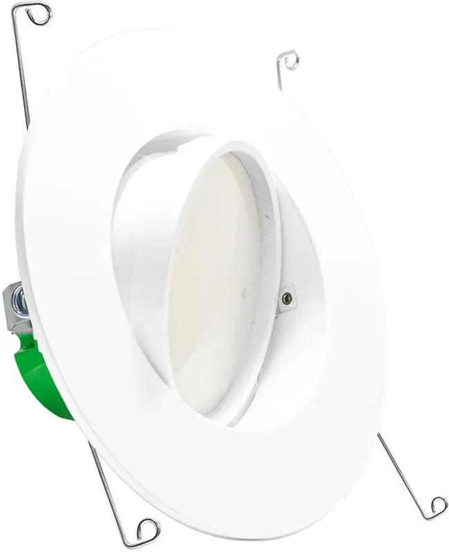 6" LED Adjustable Recessed Light, 11W, CCT Selectable, 120V — Warehouse Lighting LED Downlights 11.0W 2700K
