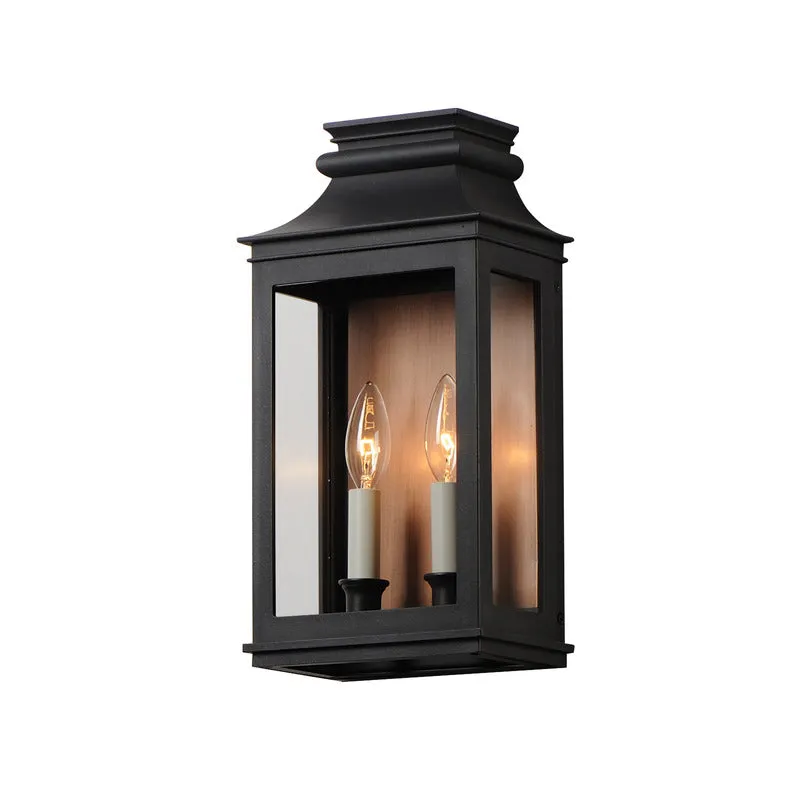 Savannah VX 2-Light Outdoor Sconce, Antique Copper / Black Oxide or Black Oxide — Warehouse Lighting LED Wall Lights 80.0W 