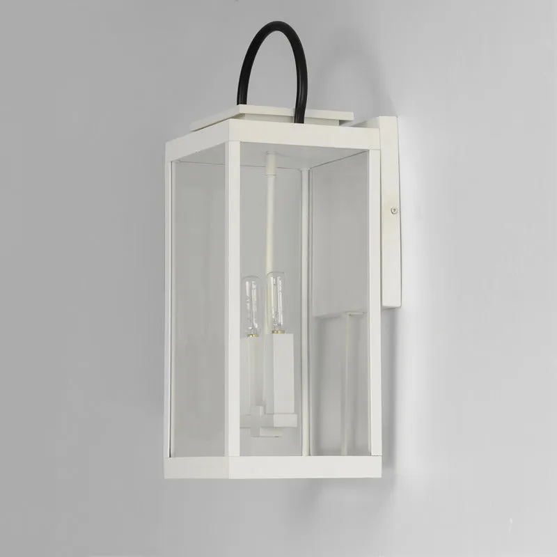 Nassau VX 1-Light Large Outdoor Wall Lantern, Black or White / Black — Warehouse Lighting LED Wall Lights 150.0W 