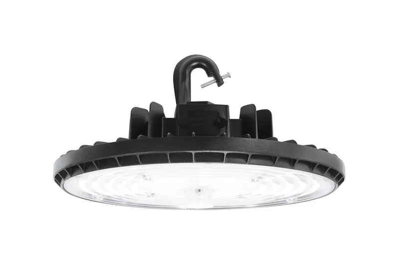 LED UFO High Bay, 150W, 22000 Lumens, CCT Selectable, 120-277V, Black Finish — Warehouse Lighting LED High Bay Lights 150.0W 4000K