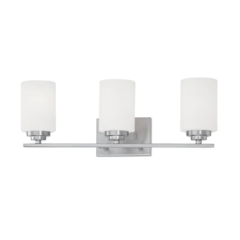 Millennium Lighting, 3 Light, Vanity Light, Durham Collection, Available in Satin Nickel or Matte Black Finishes — Warehouse Lighting LED Wall Lights 100.0W 