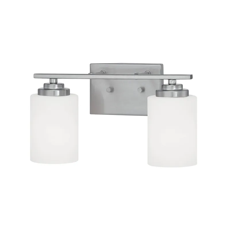 Millennium Lighting, 2 Light, Vanity Light, Durham Collection, Available in Satin Nickel or Matte Black Finishes — Warehouse Lighting LED Wall Lights 100.0W 