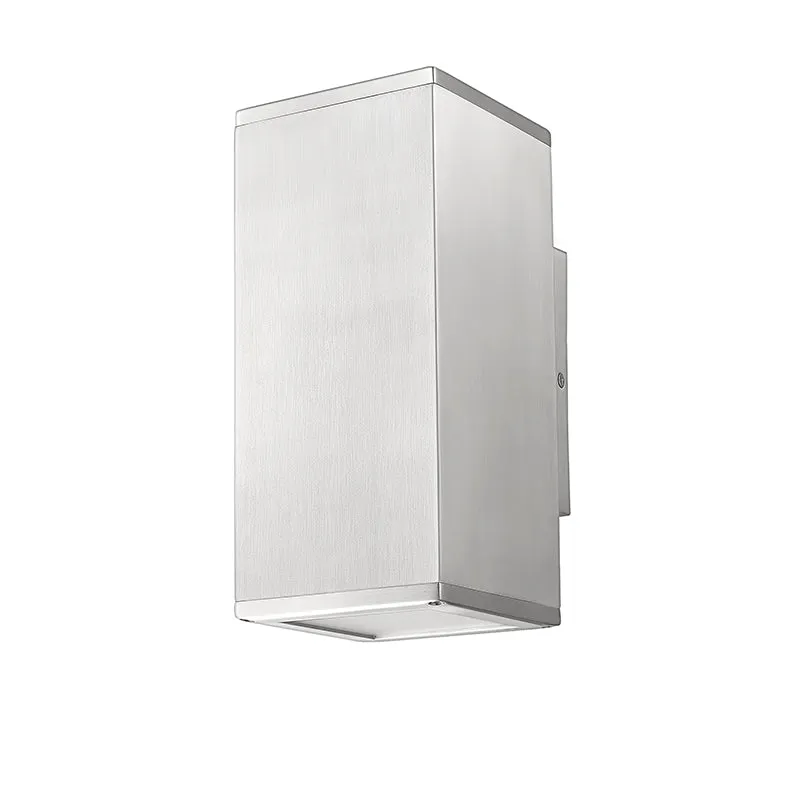 Millennium Lighting, 10" Square Cylinder Outdoor Wall Sconce, Vegas Collection, Aluminum or Powder Coated Black Finish — Warehouse Lighting LED Wall Lights 60.0W 