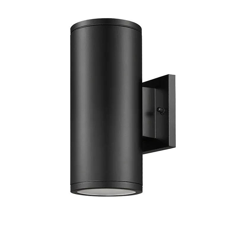 Millennium Lighting, 10" Cylinder Outdoor Wall Sconce, Vegas Collection, Powder Coated Black Finish — Warehouse Lighting LED Wall Lights 60.0W 