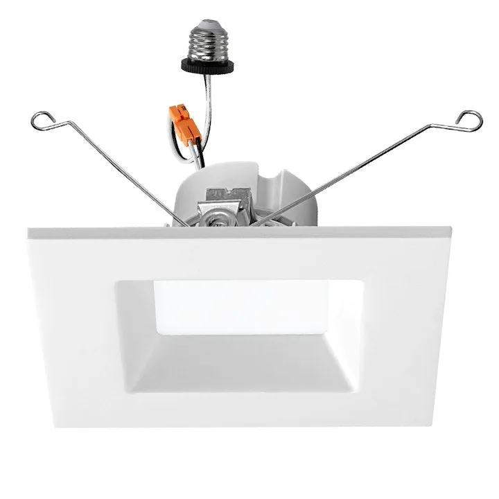 6" Square Retrofit Downlight, 14W, 1100 Lumens, 120V — Warehouse Lighting LED Downlights 14.0W 2700K