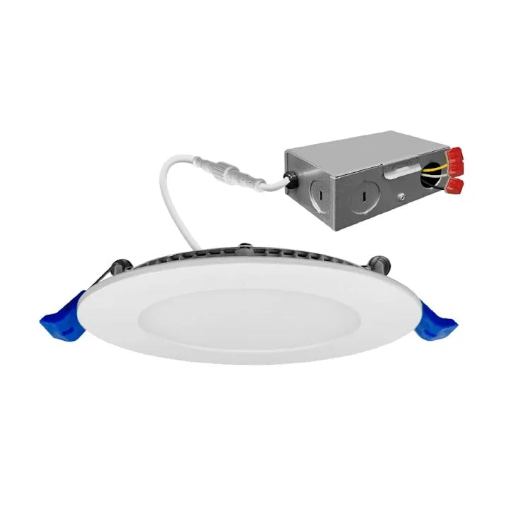 6" External J-Box Round Downlight: Slim-Line, 1150 Lumen Max, Wattage and CCT Selectable, 120V — Warehouse Lighting LED Downlights 15.0W 2700K