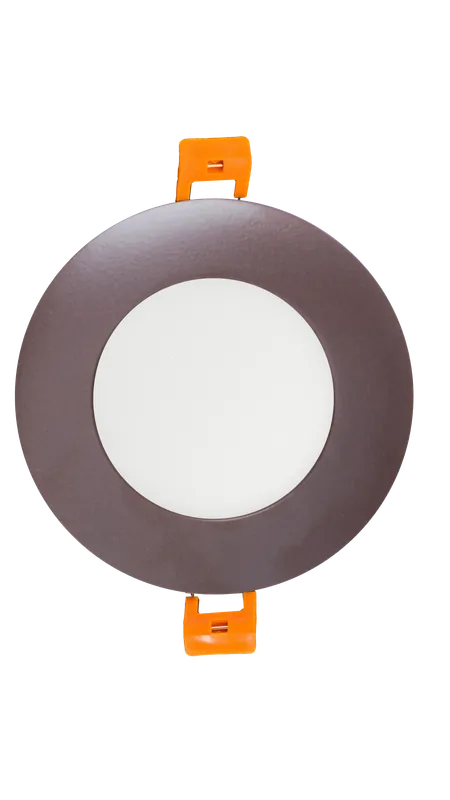 4" LED ROUND ULTRA SLIM RECESSED LIGHT, 9W, 630 LUMENS, CCT SELECTABLE, 120V, OIL-RUBBED BRONZE — Warehouse Lighting LED Downlights 9.0W 2700K