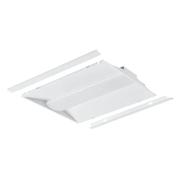 2x2 LED Center Basket Troffer: C-Line Retrofit Kit Model, 5000 Lumen Max, Wattage and CCT Selectable, 120-277V — Warehouse Lighting LED Downlights 20.0W 2700K