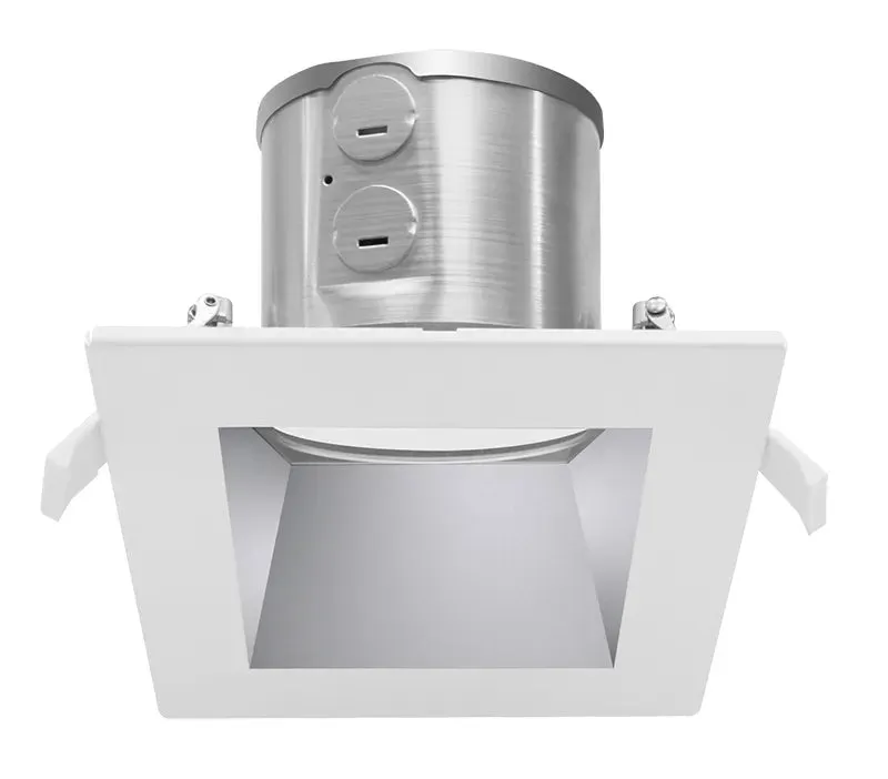 4" LED SQUARE COMMERCIAL RECESSED LIGHT, 3200 LUMEN MAX, WATTAGE AND CCT SELECTABLE, 120-277V, HAZE OR WHITE — Warehouse Lighting LED Downlights 30.0W 3000K