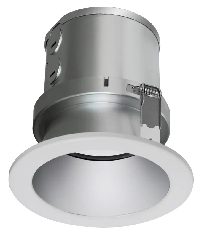 4" LED ROUND COMMERCIAL RECESSED LIGHT, 3200 LUMEN MAX, WATTAGE AND CCT SELECTABLE, 120-277V, HAZE OR WHITE — Warehouse Lighting LED Downlights 30.0W 3000K