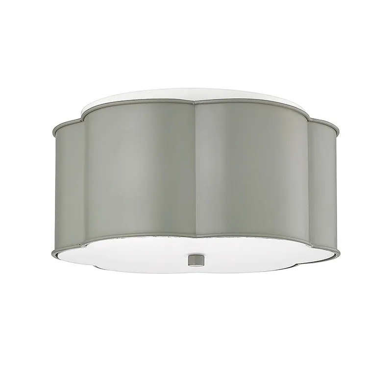 Millennium Lighting, 3 Light Flush Mount Ceiling Light, Cement Gray or Matte White Finish — Warehouse Lighting LED Post Top Lights 60.0W 