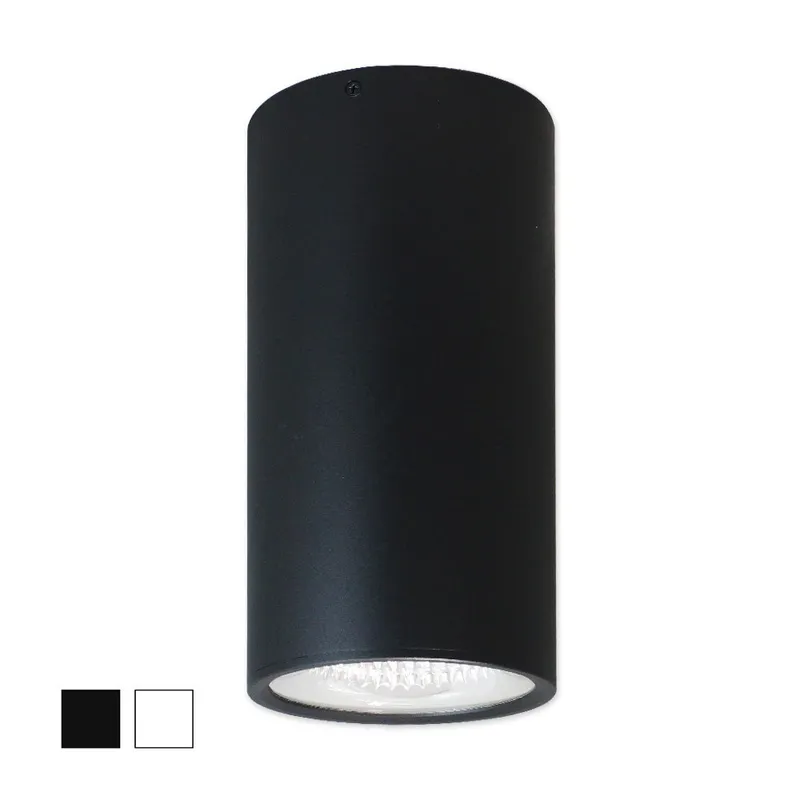 6" LED Architectural Cylinder Light Fixture, 2625 Lumens, Wattage and CCT Selectable, 120-277V, Black or White Finish — Warehouse Lighting LED Linear Lights 16.0W 
