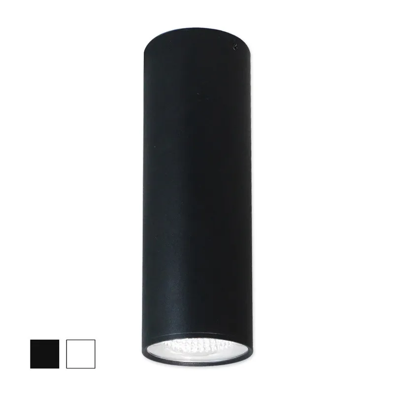 4" LED Architectural Cylinder Light Fixture, 1680 Lumens, Wattage and CCT Selectable, 120-277V, Black or White Finish — Warehouse Lighting LED Linear Lights 16.0W 