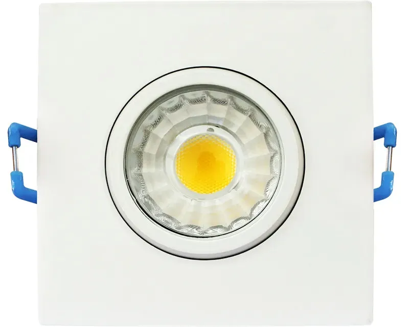 3" SQUARE ADJUSTABLE RECESSED LIGHT, 120V, 8W, 550LM, CRI90, DIMMABLE — Warehouse Lighting LED Downlights 8.0W 2700K