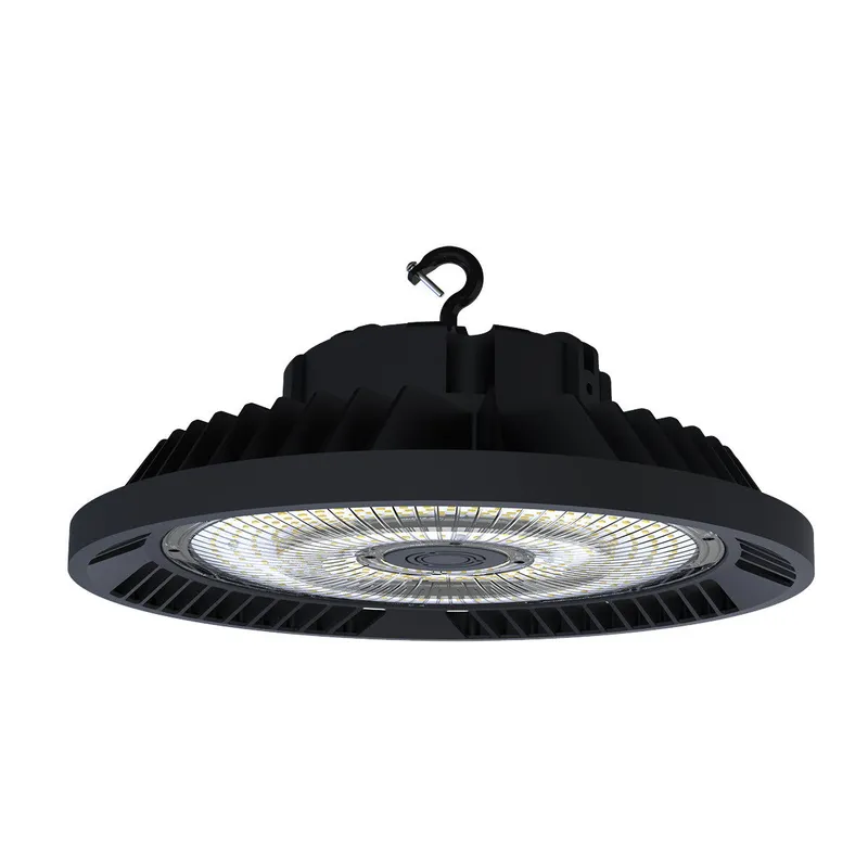 LED UFO High Bay Light, 37500 Lumen Max, Wattage Selectable 180W/200W/250W, 5000K, 100-277V, 1-10V Dimming — Warehouse Lighting LED High Bay Lights 180.0W 5000K