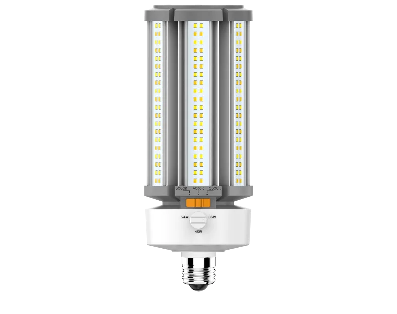 LED HID Corn Cob 45/36/27W 6525LM 80CRI 30/40/50K 100-277V E26 — Warehouse Lighting LED Temporary & Work Lights 27.0W 3000K